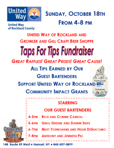 A flyer for the tops for tips fundraiser.