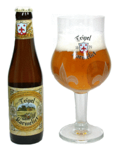 Belgian glass offered free with a bottle of Belgian beer