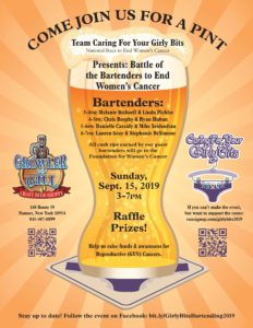 Poster of a special event organized to end womens cancer